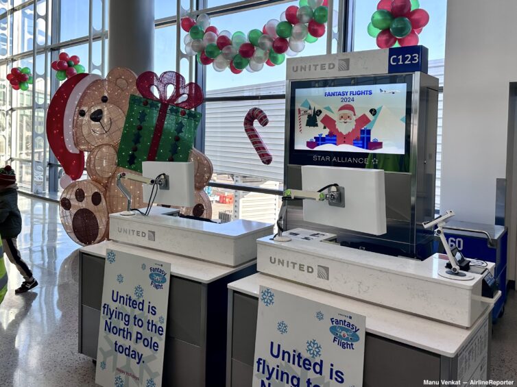 United Airlines Delivers Holiday Cheer with 767 Flight to Santa's Workshop