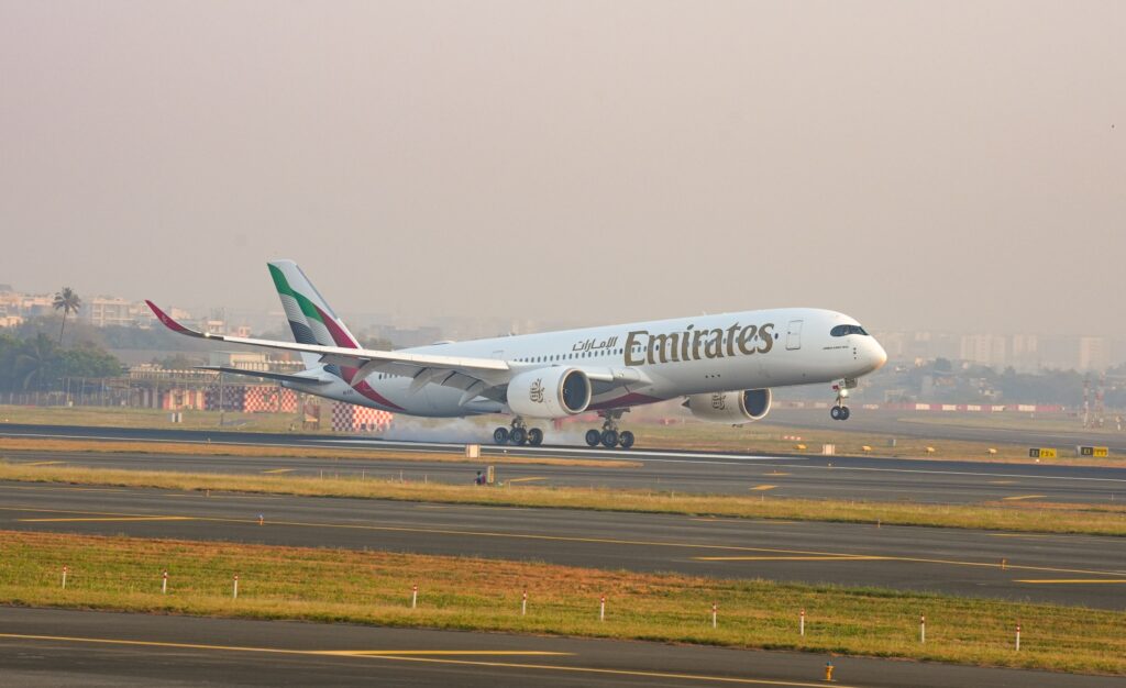 India Welcomes Emirates' First Airbus A350 at Mumbai Airport