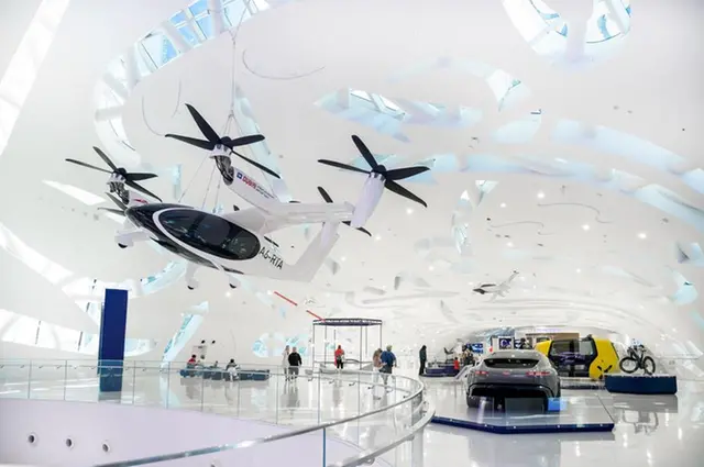 Innovative Aerial Taxi Prototype at the Museum of the Future