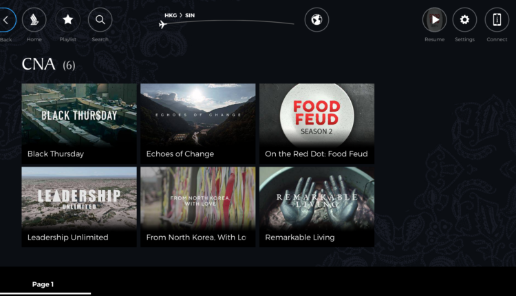 CNA Programming Now Accessible on Singapore Airlines’ KrisWorld