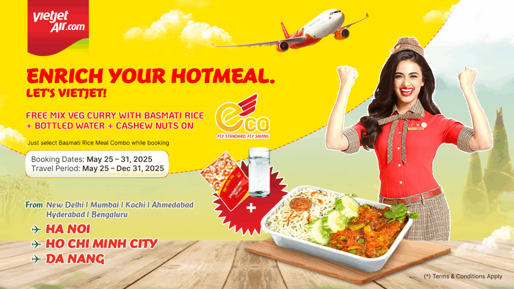Vietjet Launches Free Vegetarian Basmati Meal Offer for Indian Passengers