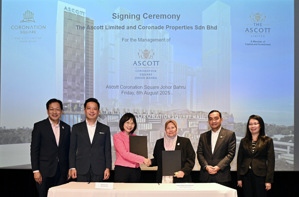 CapitaLand's Ascott Announces Historic Agreement in the Johor-Singapore Economic Zone