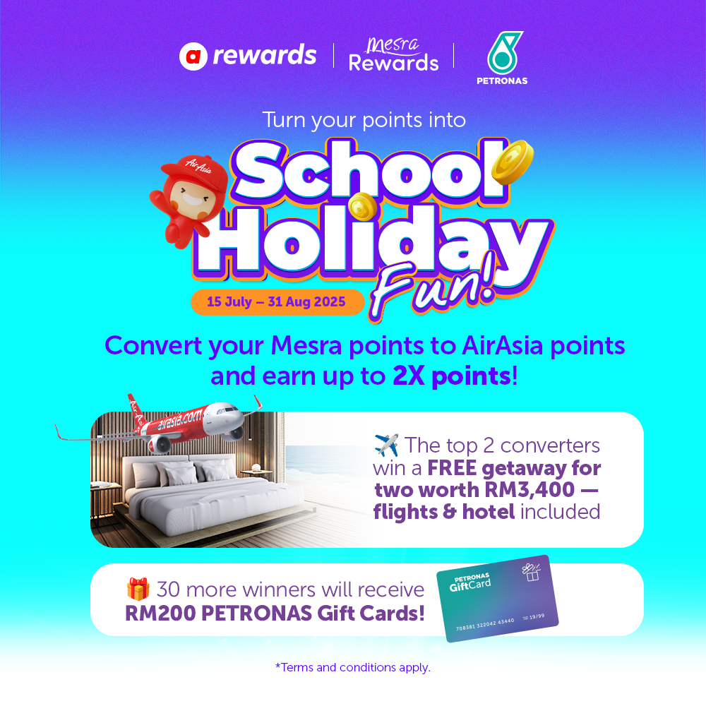AirAsia Launches 'Turn Your Points into School Holiday Rewards!'