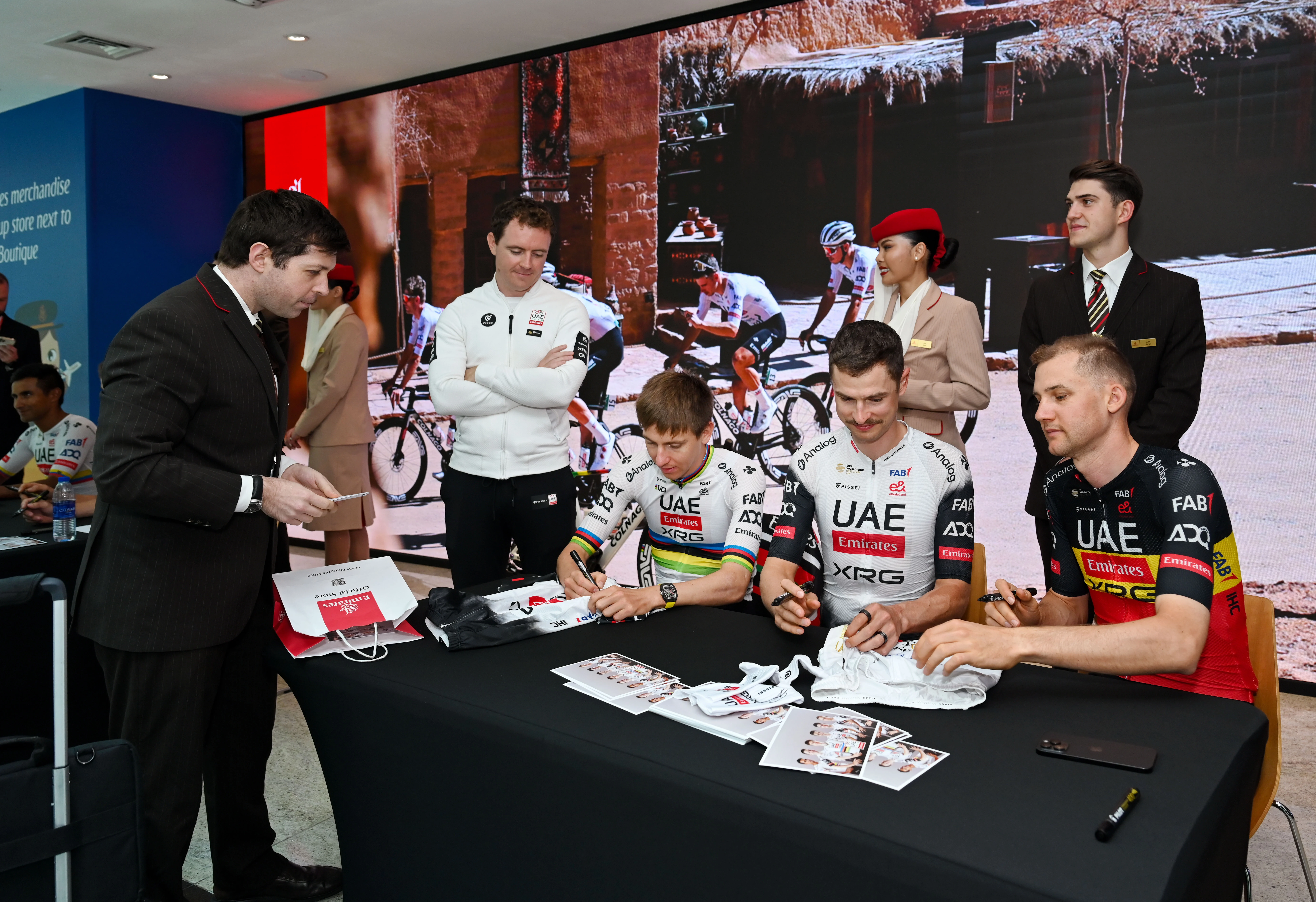 UAE Team Emirates XRG Visits Emirates Group Headquarters