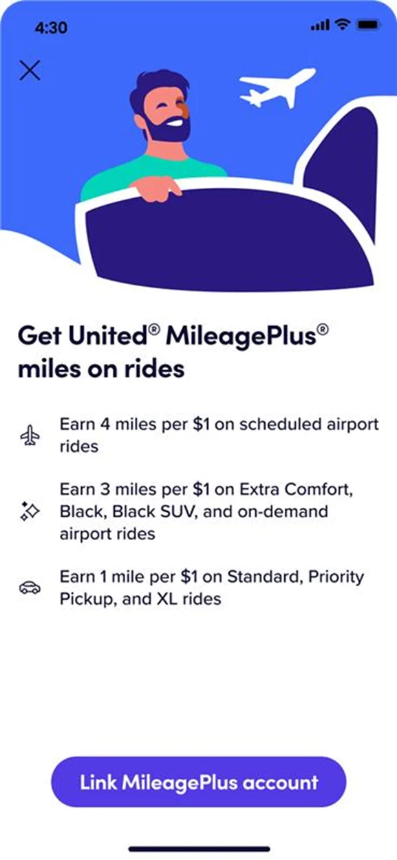 Lyft Collaborates with United Airlines for Mileage Rewards