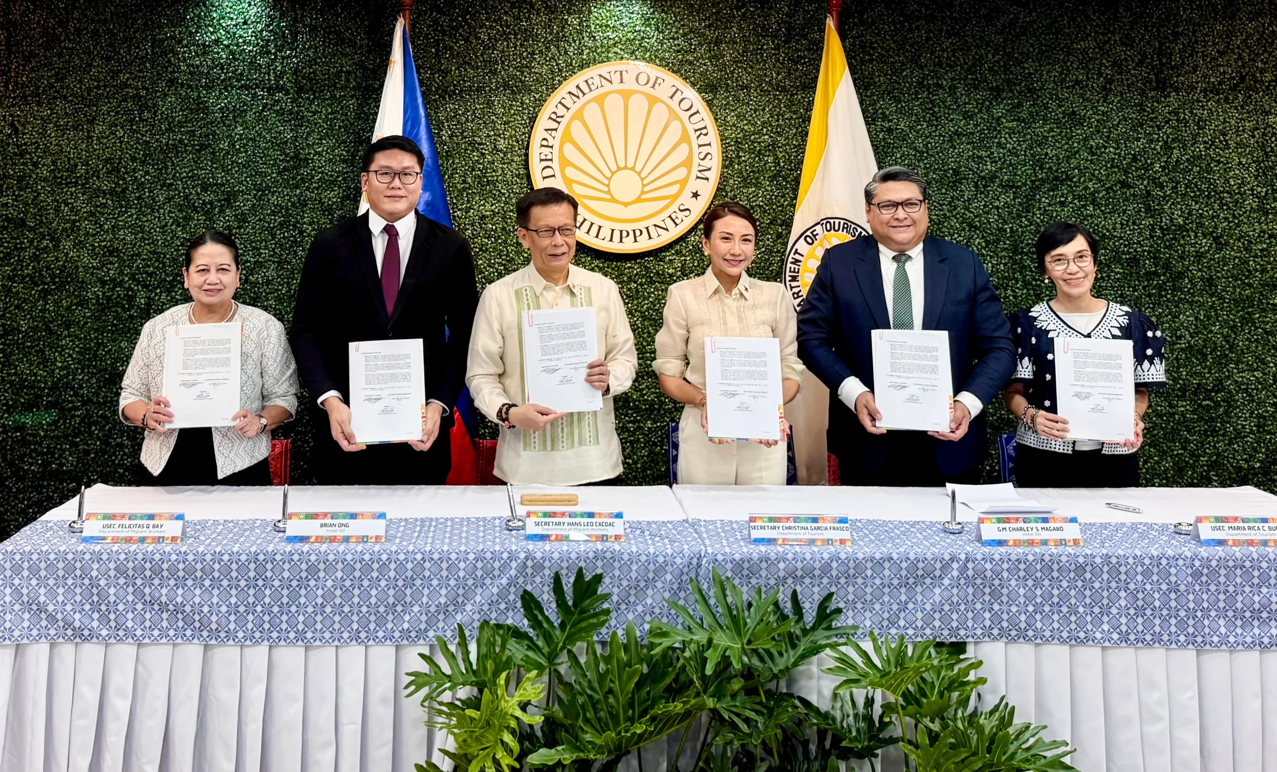 Signing of Agreement by Hotel101 Group with Philippine Government Departments